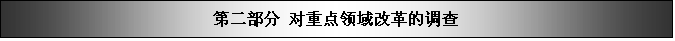 文本框: 第二部分 对重点领域改革的调查

